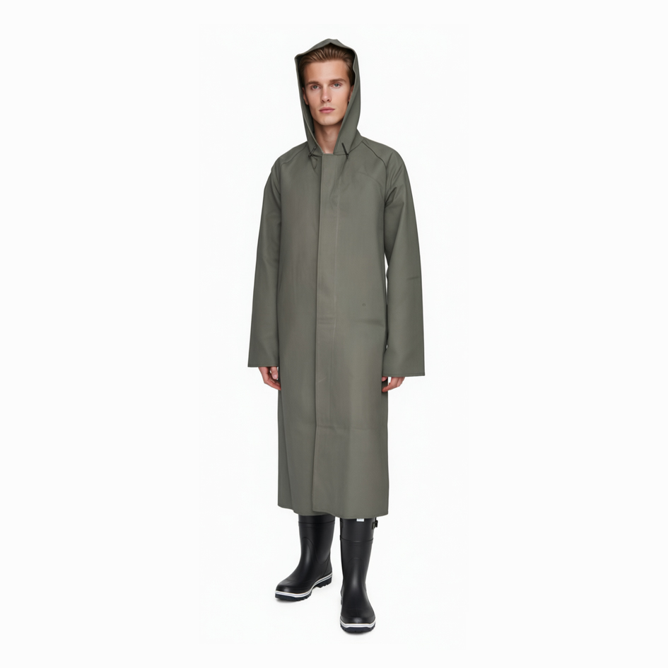 Single Coated Long Raincoat