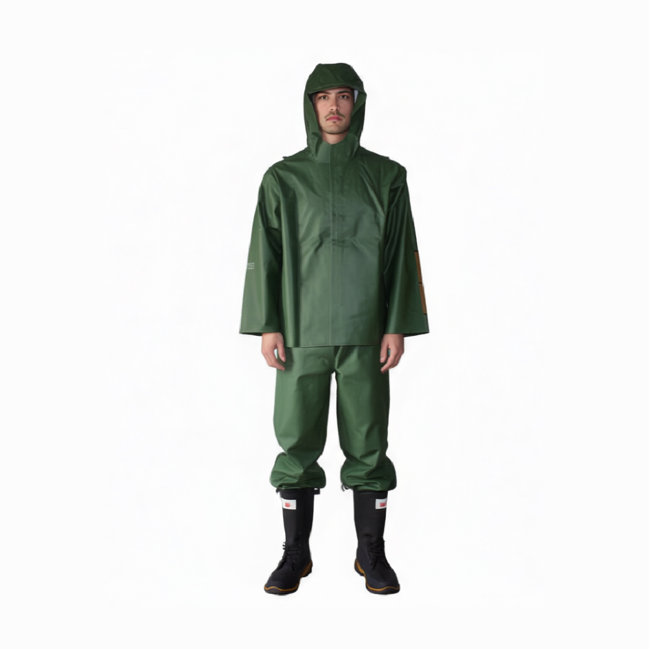 Single Coated Hooded Rainwear Set
