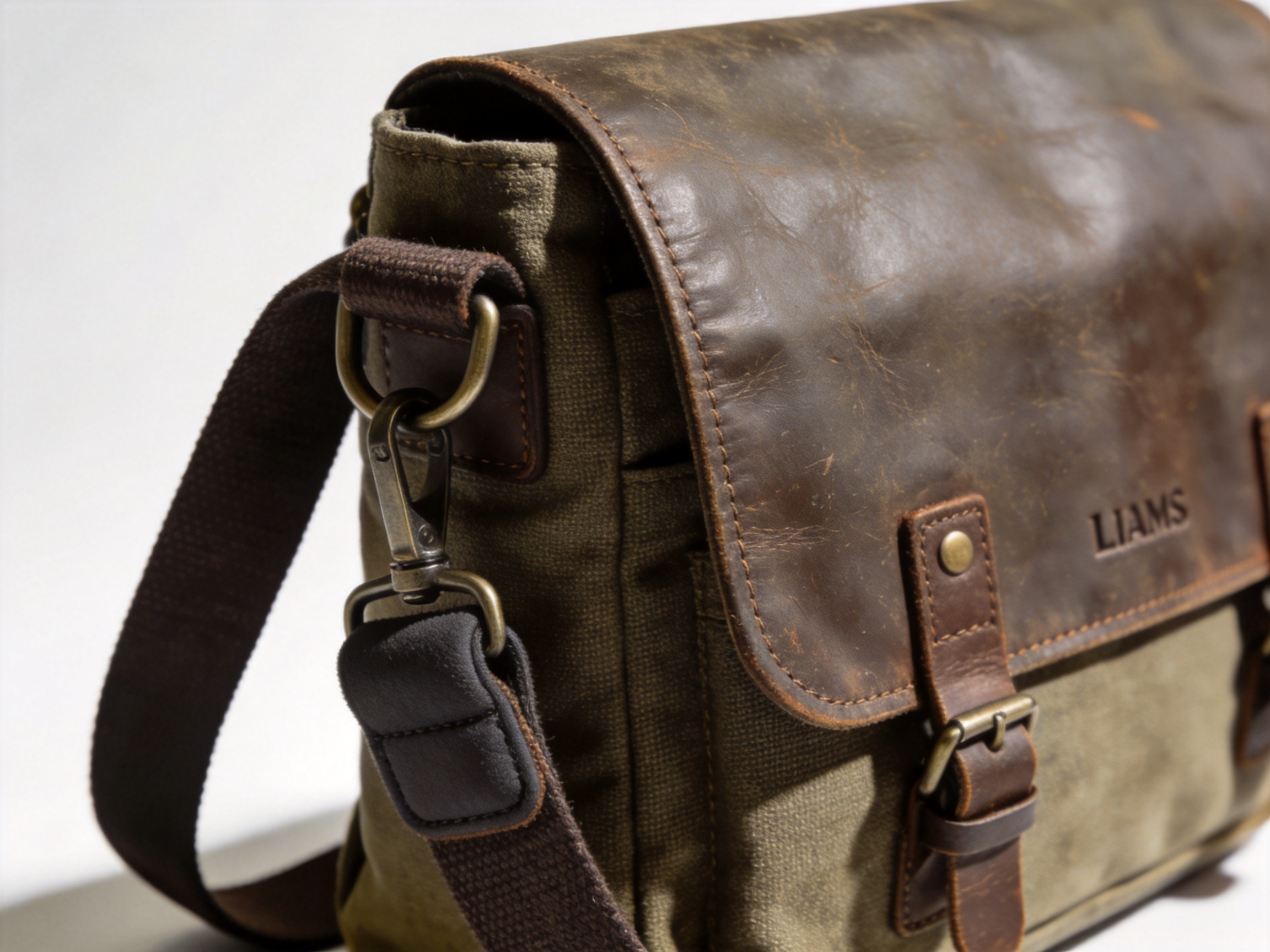 Liam Canvas Messenger Bag