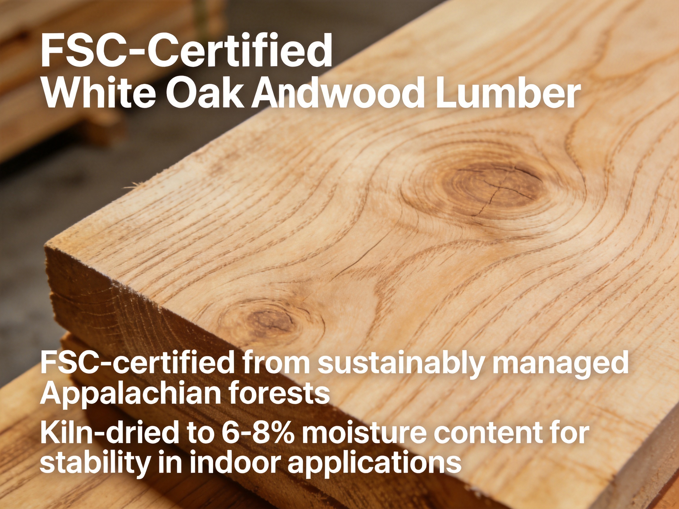FSC-Certified White Oak Hardwood Lumber