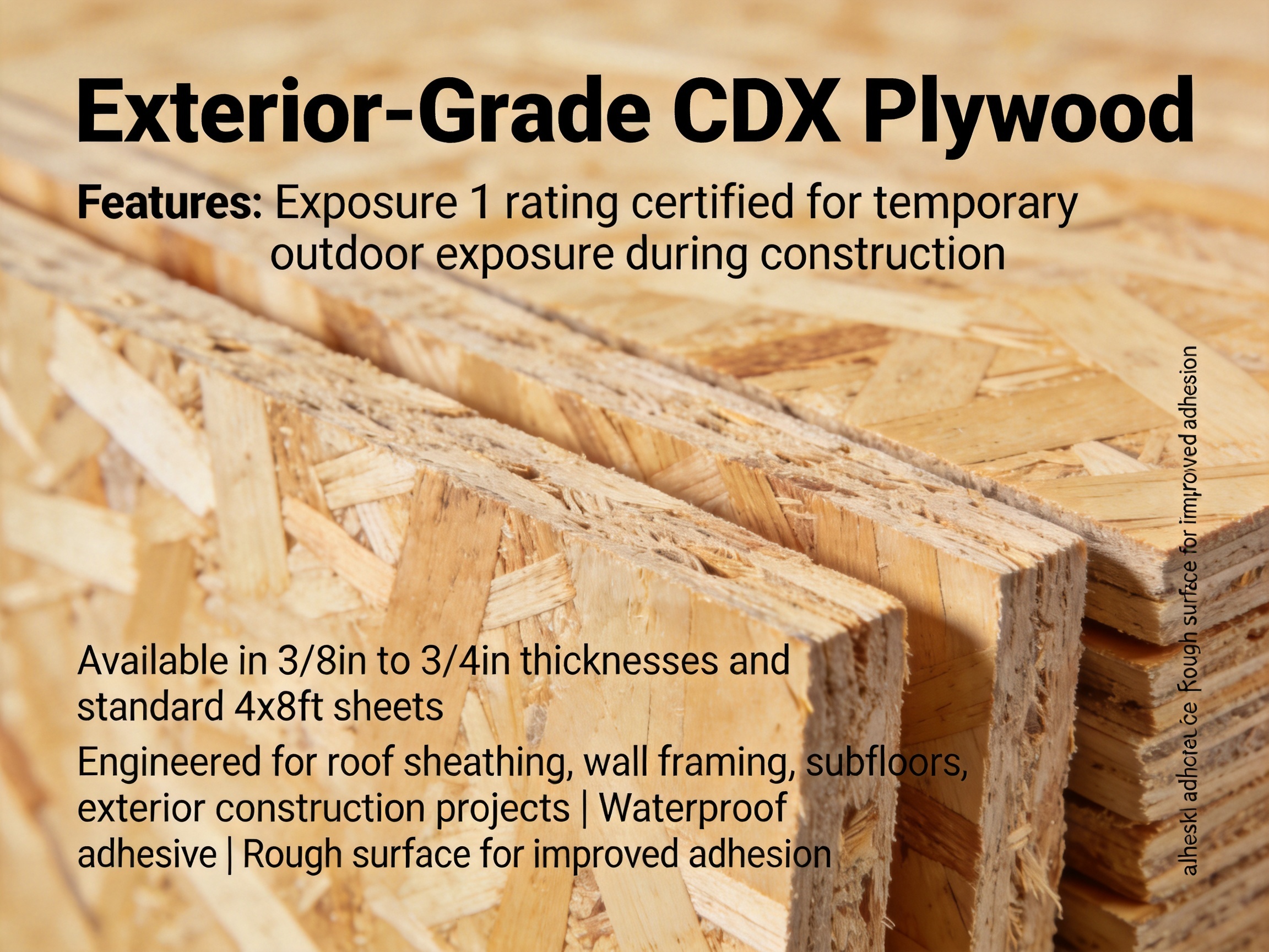 Exterior-Grade CDX Plywood