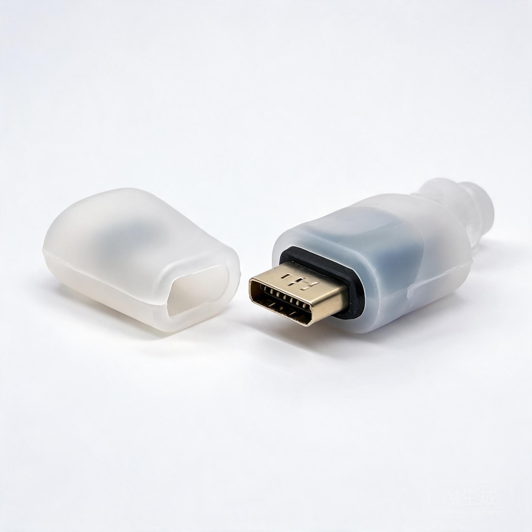 Food Grade Liquid Silicone HDMI Interface Dustproof Waterproof Anti-wear Protector Sleeve