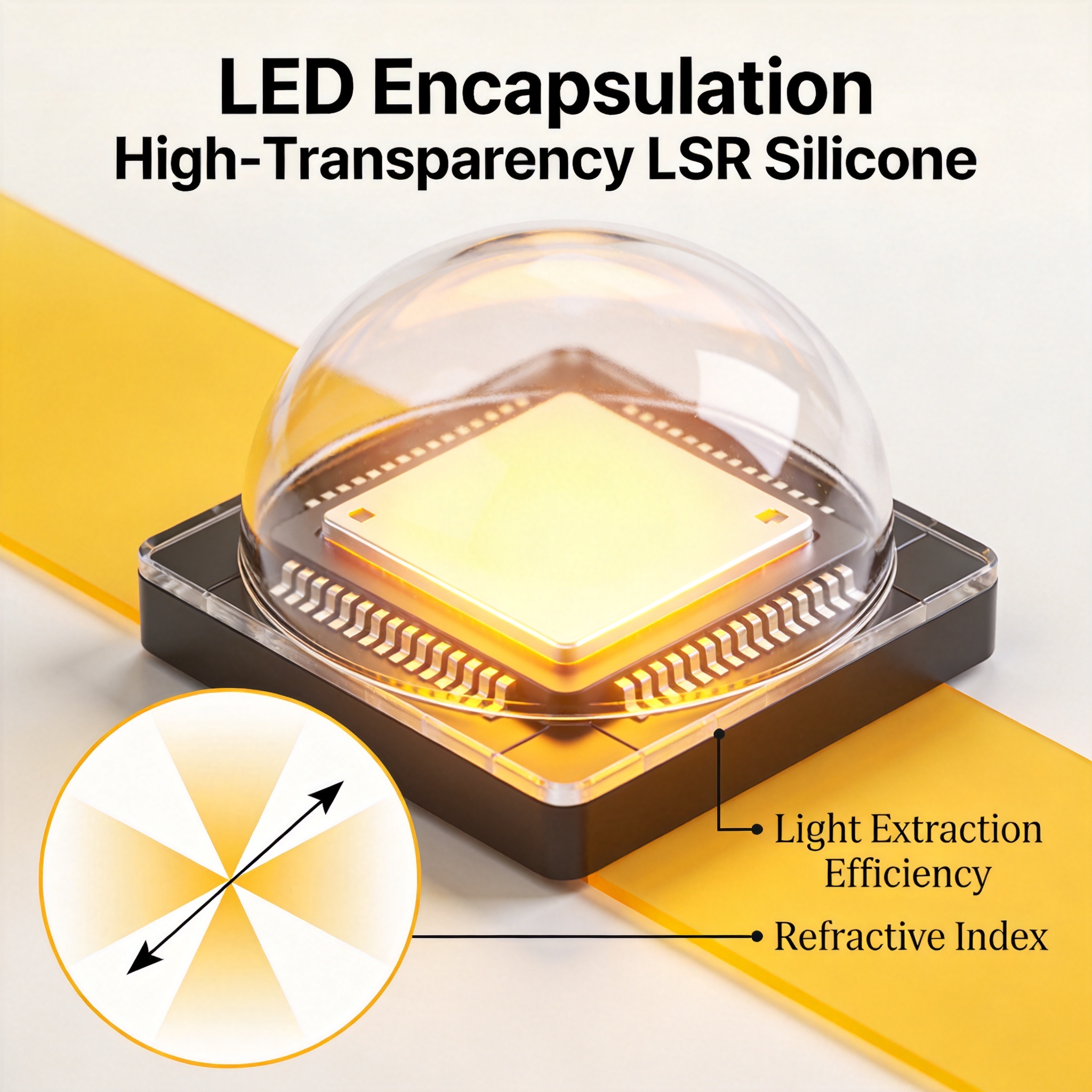 LED封装用高透光LSR硅胶性能对比与选型