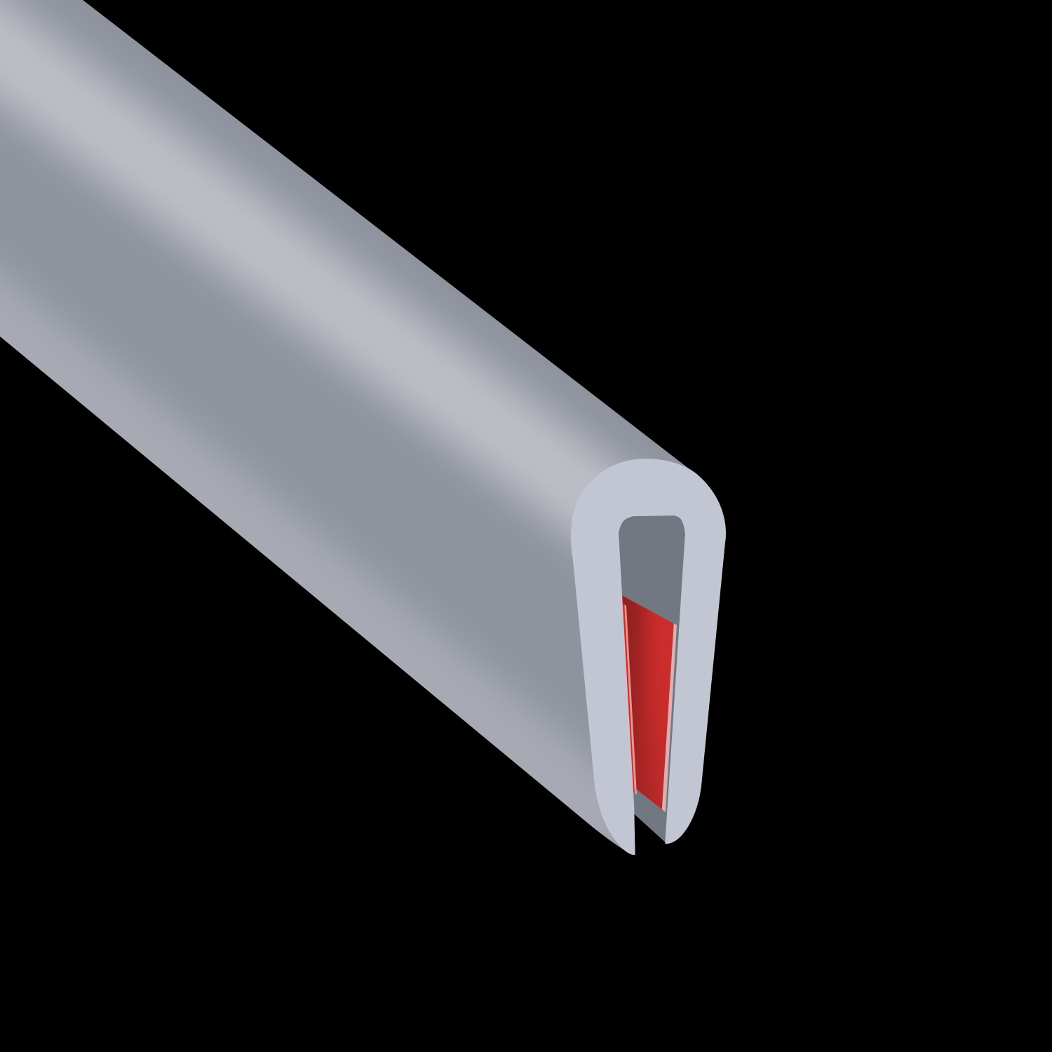 Rubber Edge Trim(Grey)