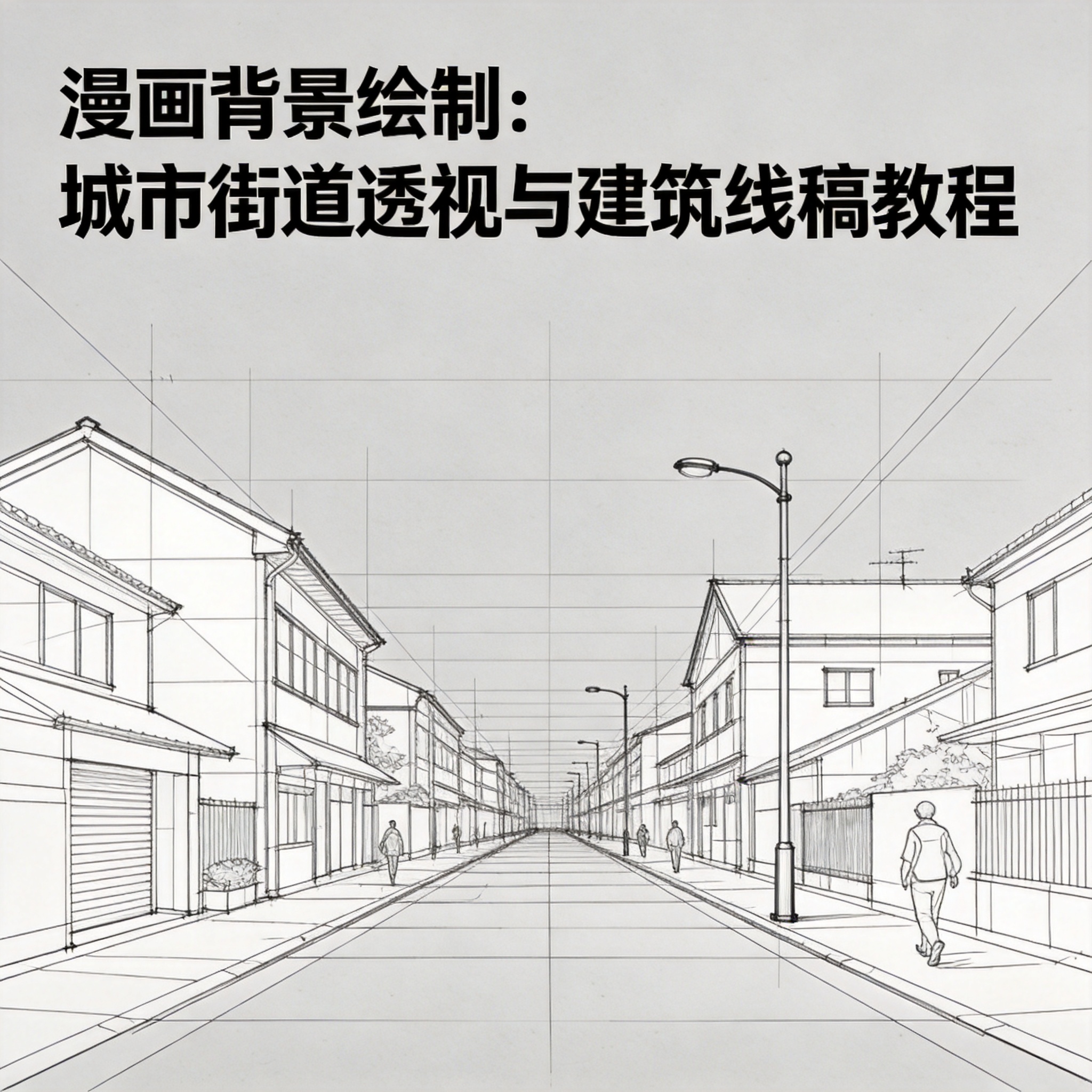 漫画背景教程：城市街道怎么画