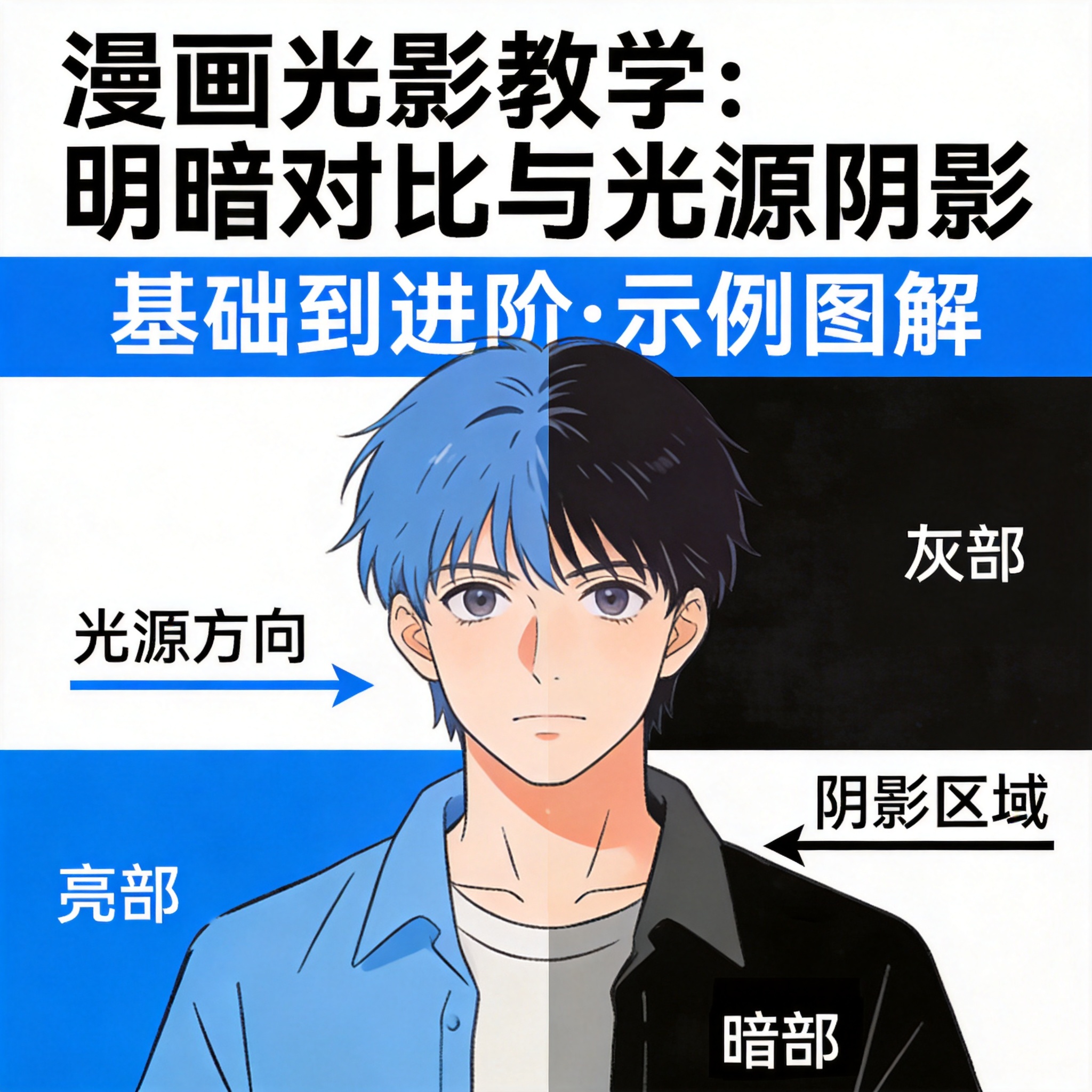 漫画光影教程：明暗对比怎么表现