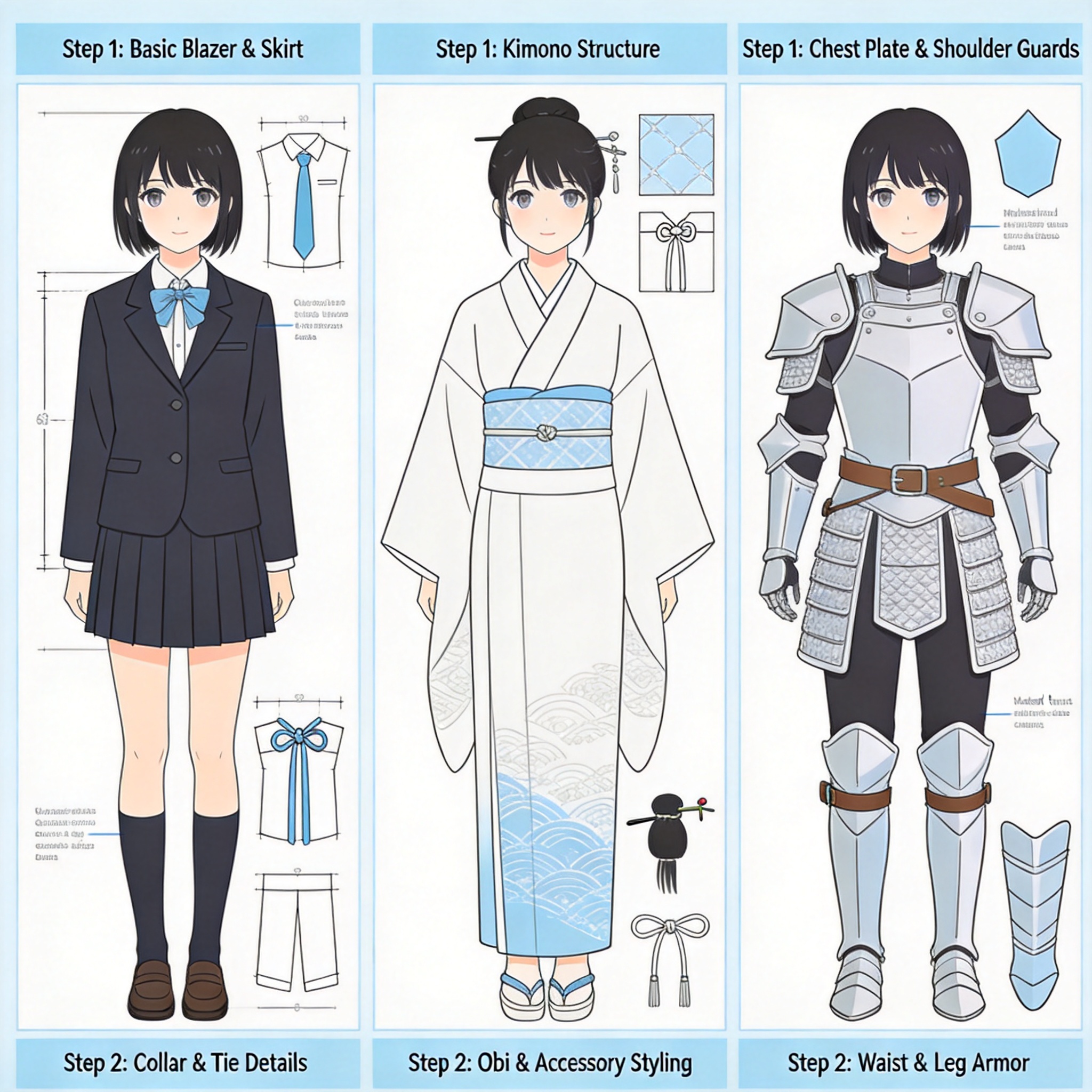 漫画服装设计教程：角色造型打造