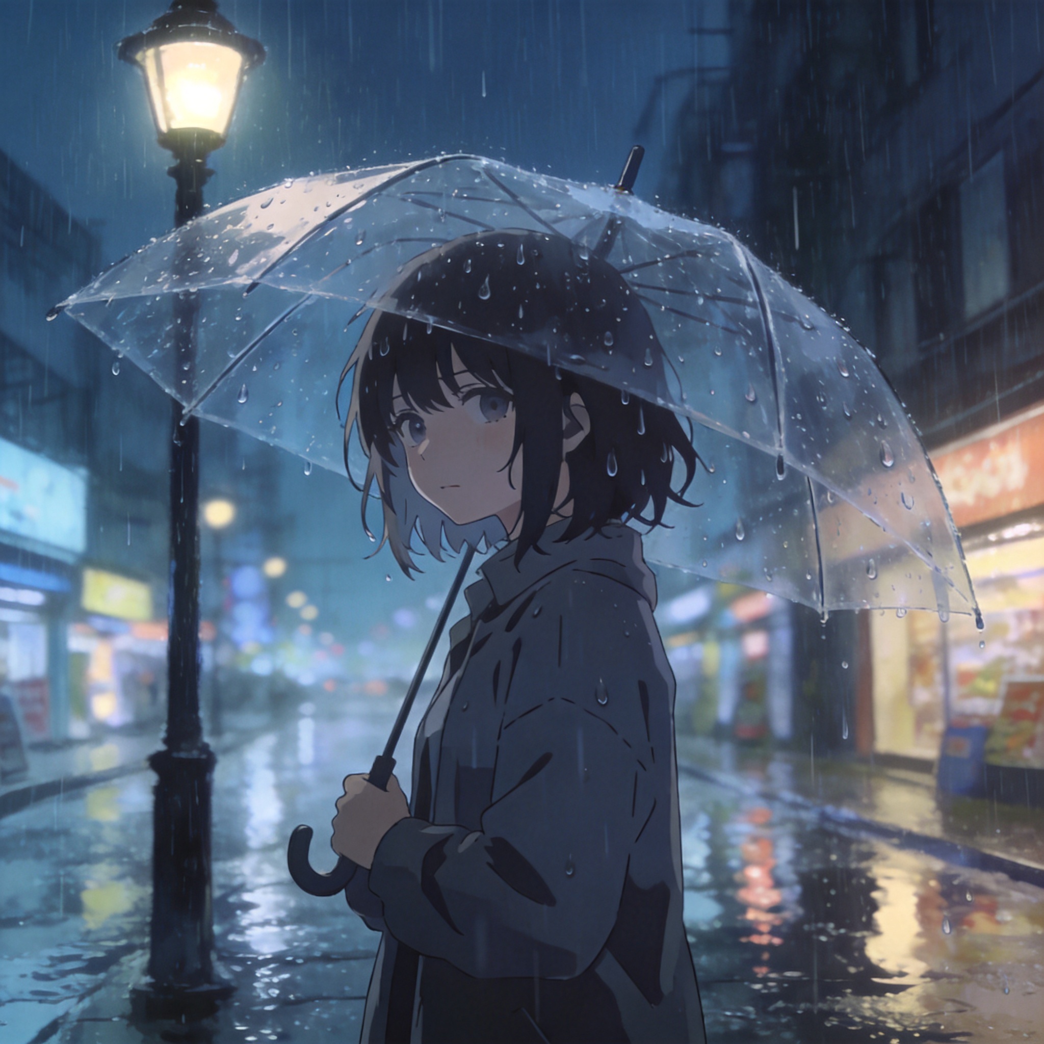 雨天动漫壁纸合集：16张忧郁美学美图