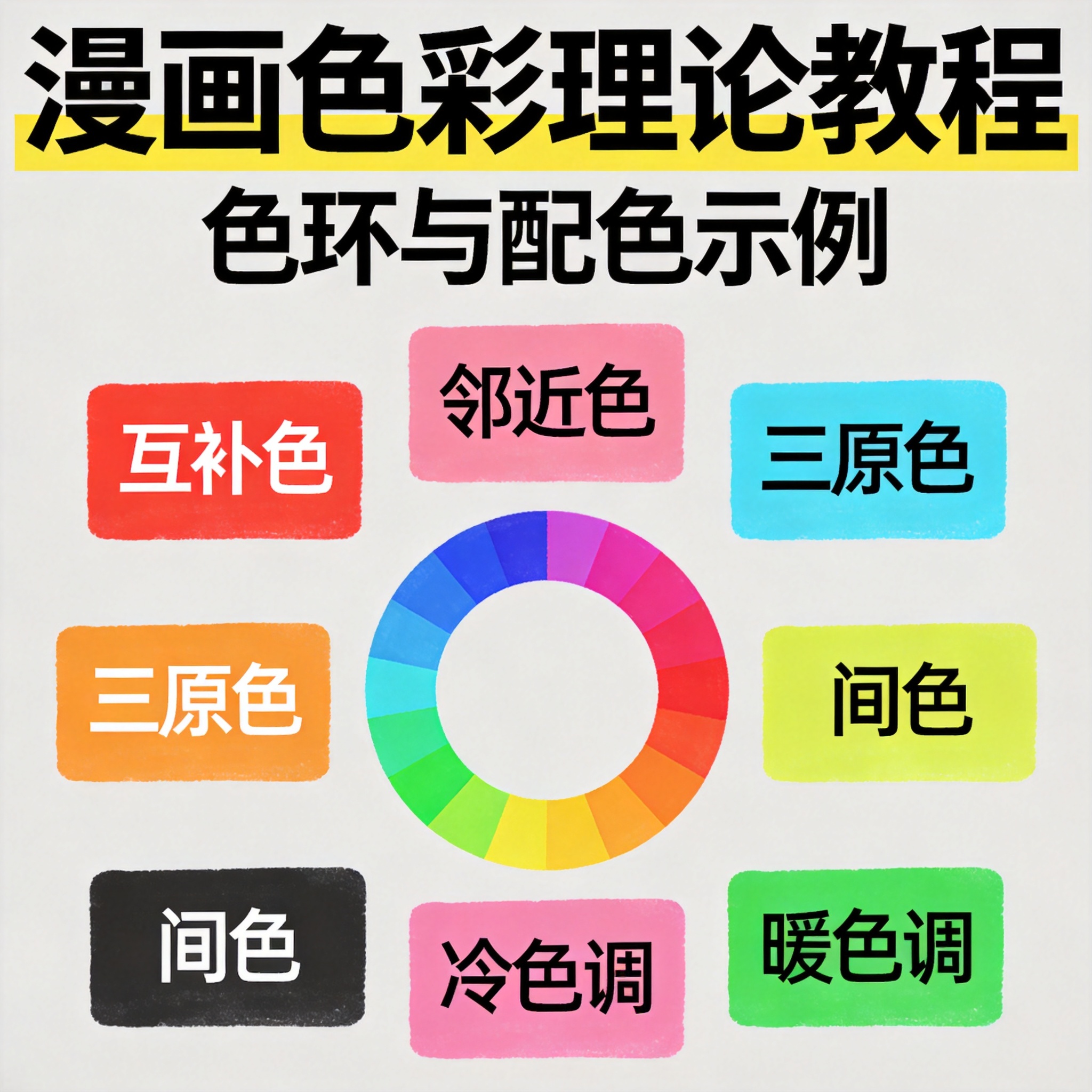 漫画色彩教程：配色原理与应用