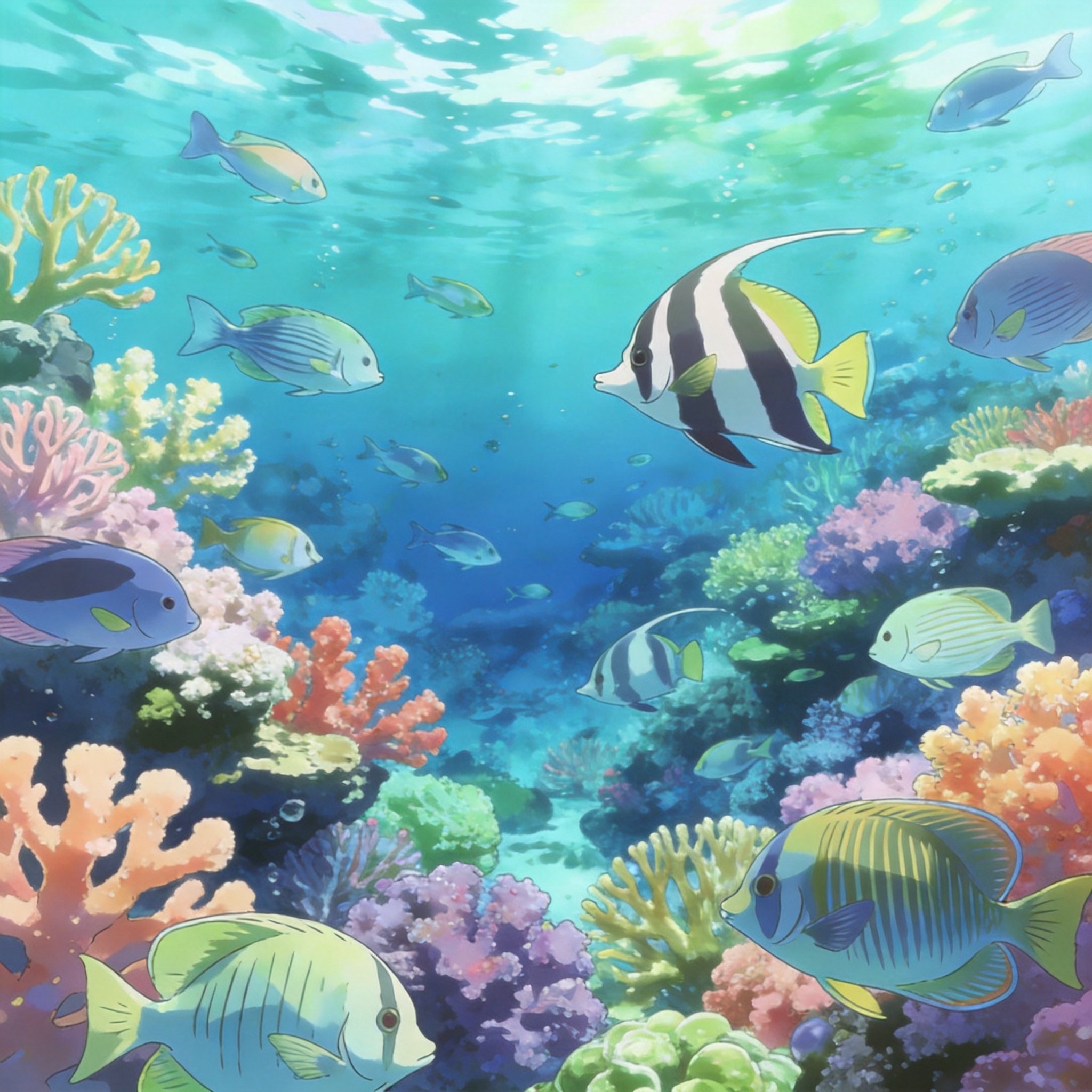 海洋世界动漫壁纸合集：深海奇观