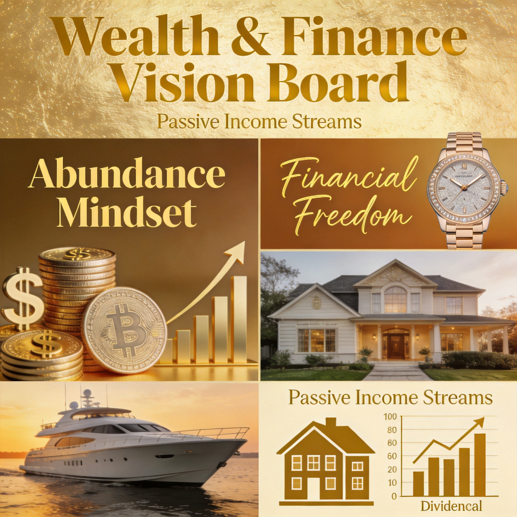 Wealth & Finance vision board image - Passive Income Vision by LXNUYYHYI