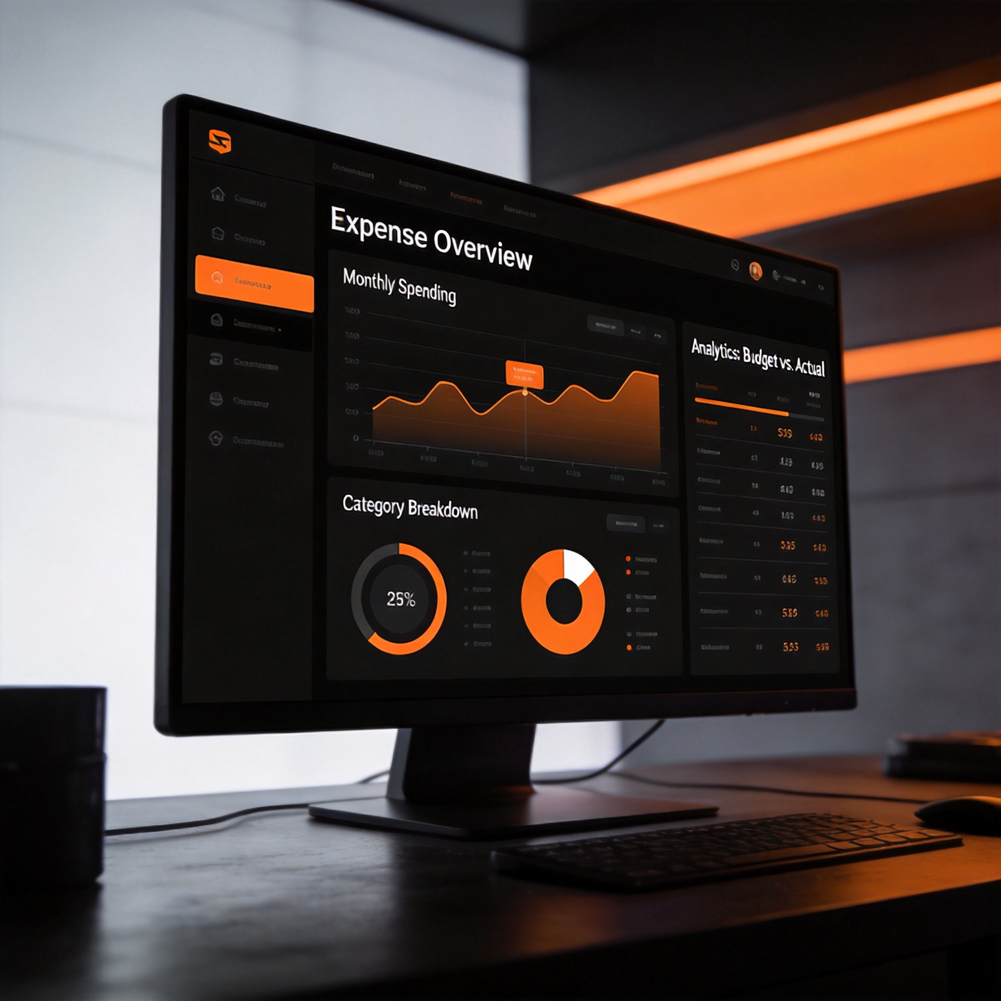 Expense management dashboard