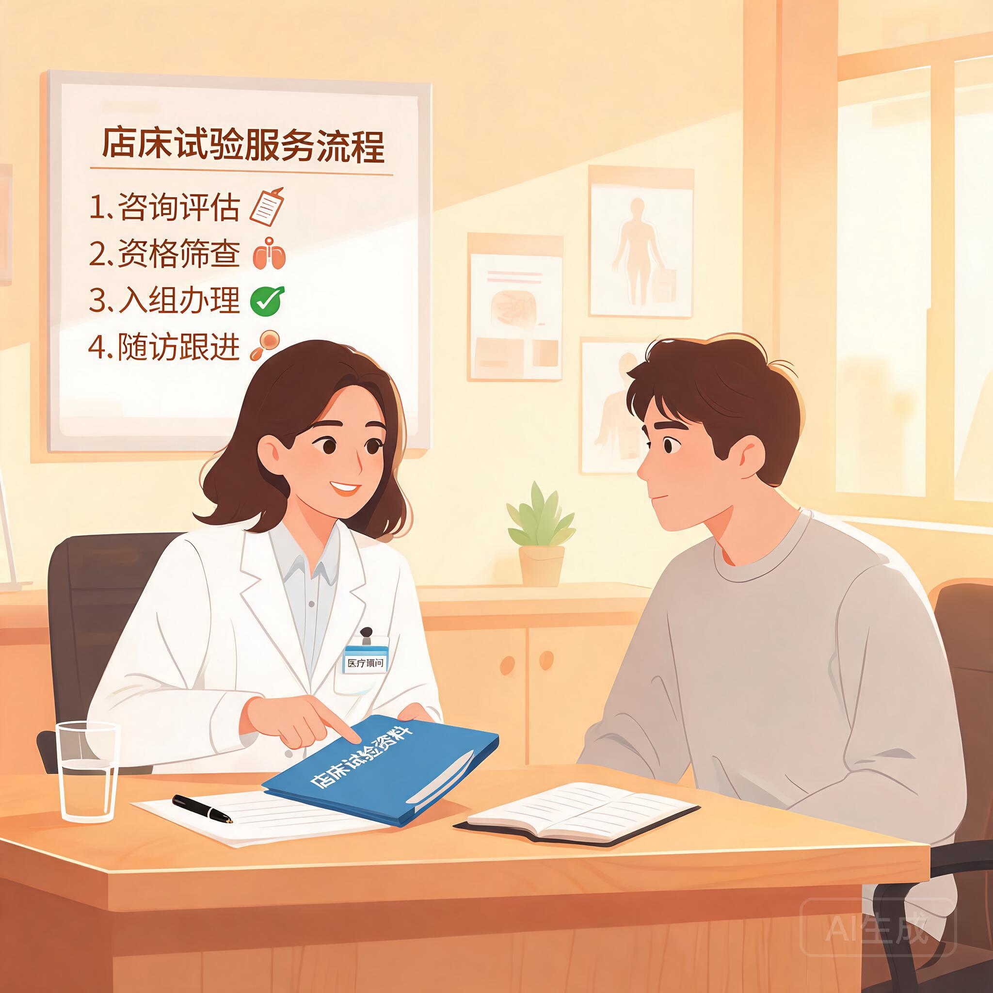 专业顾问与患者沟通临床试验信息