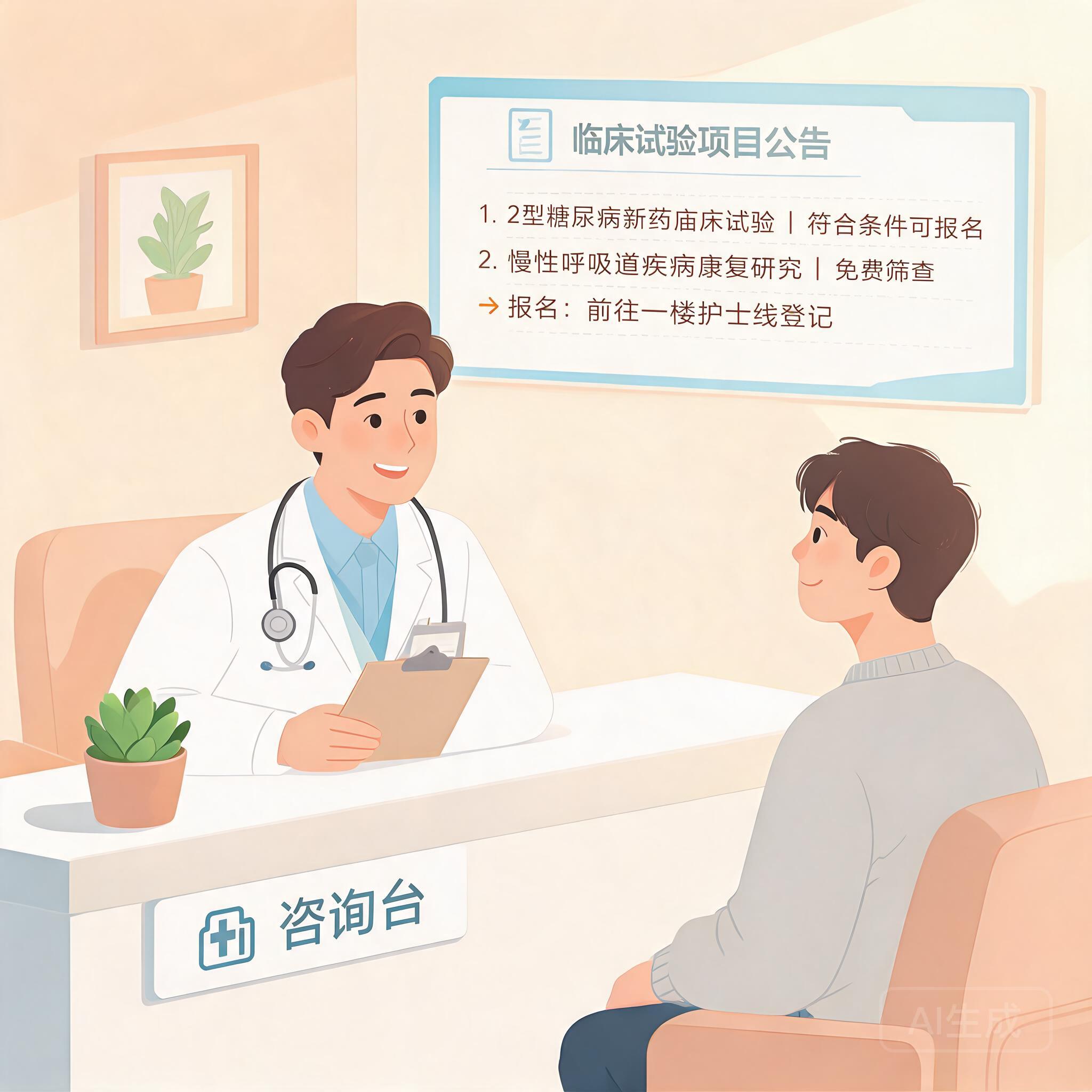 患者向医生咨询临床试验项目