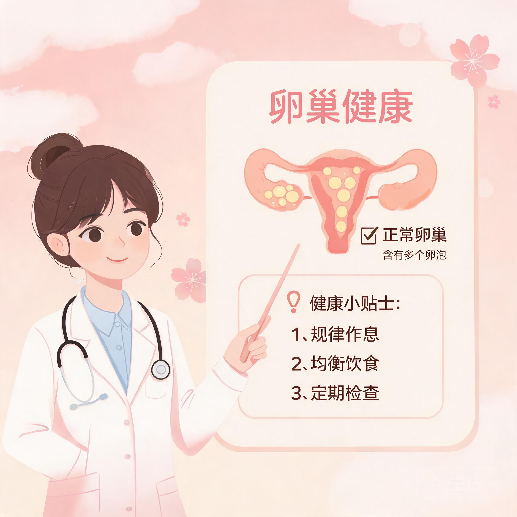 卵巢癌健康科普插画