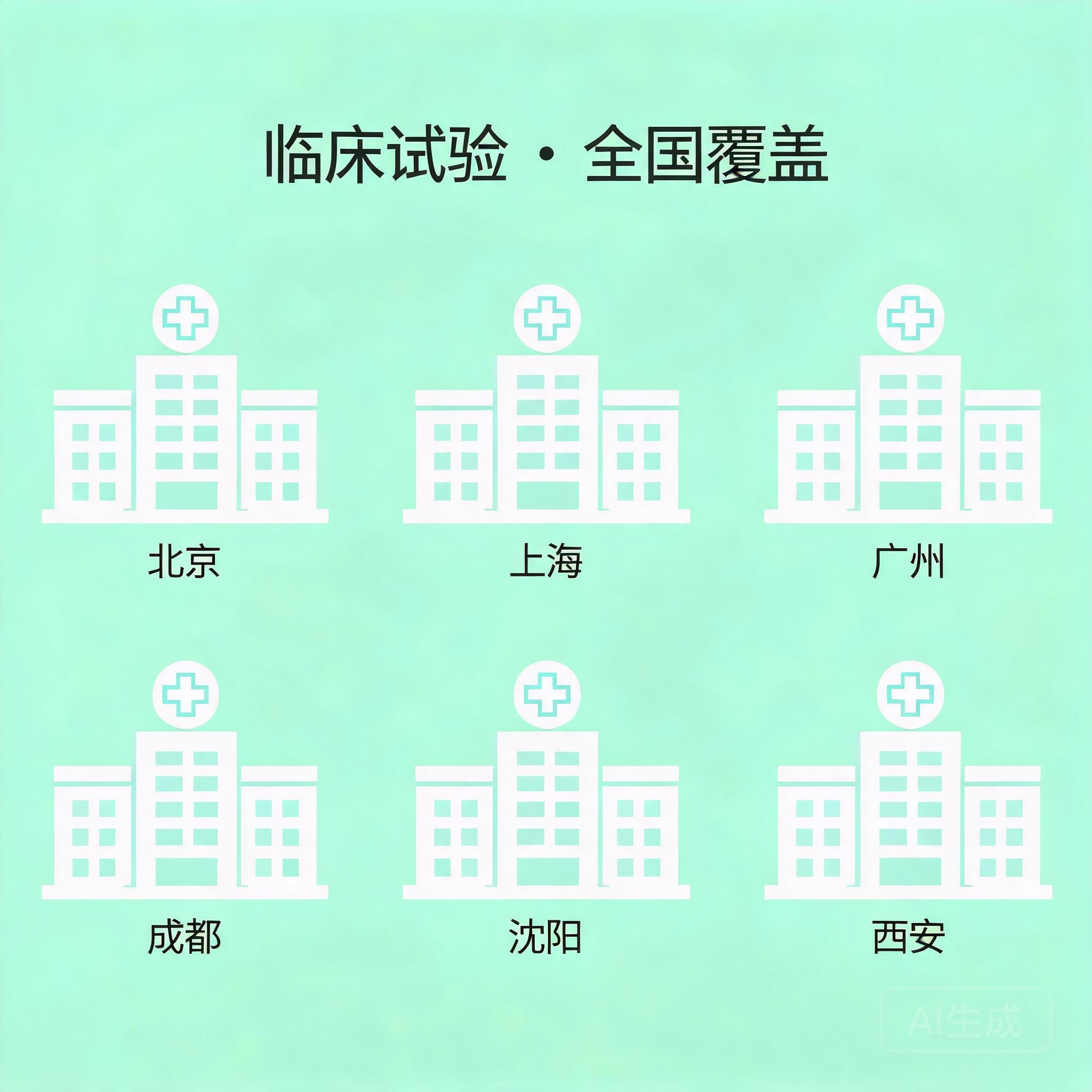 全国多城市医院覆盖扁平化插画