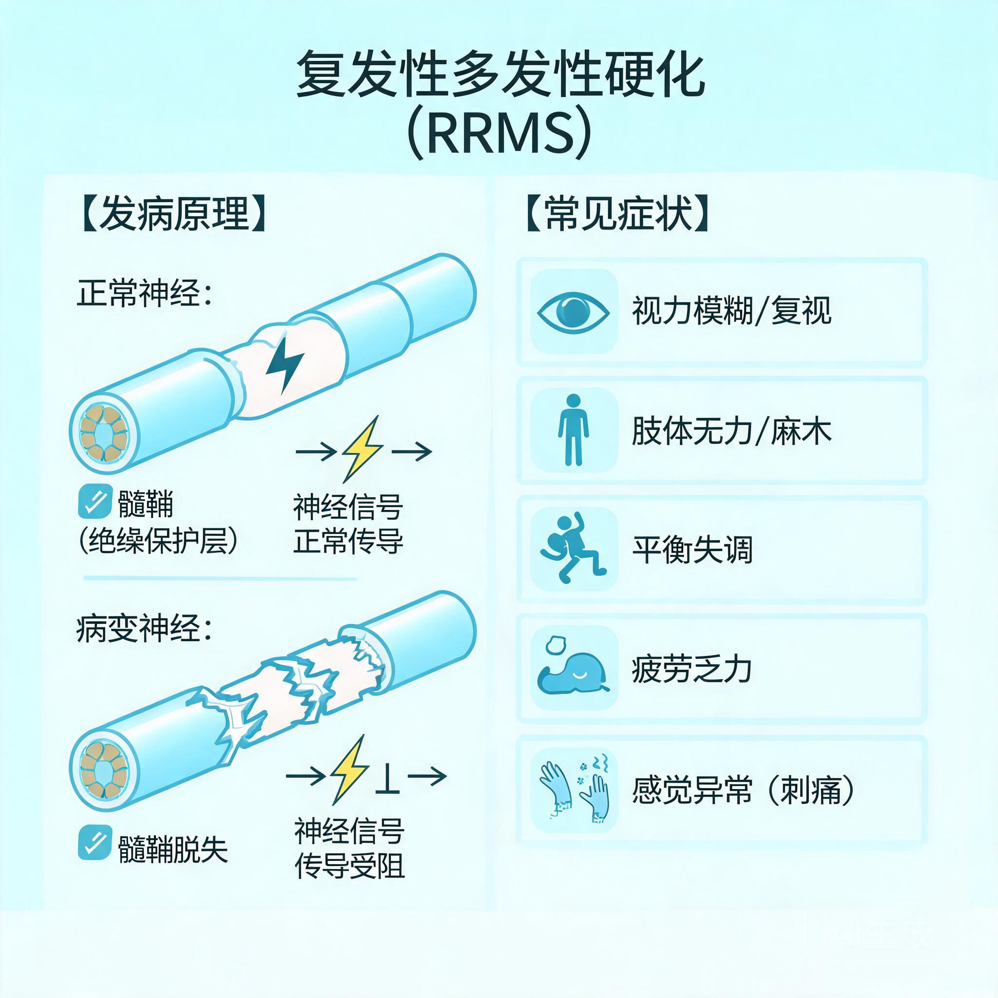 复发性多发性硬化科普插画