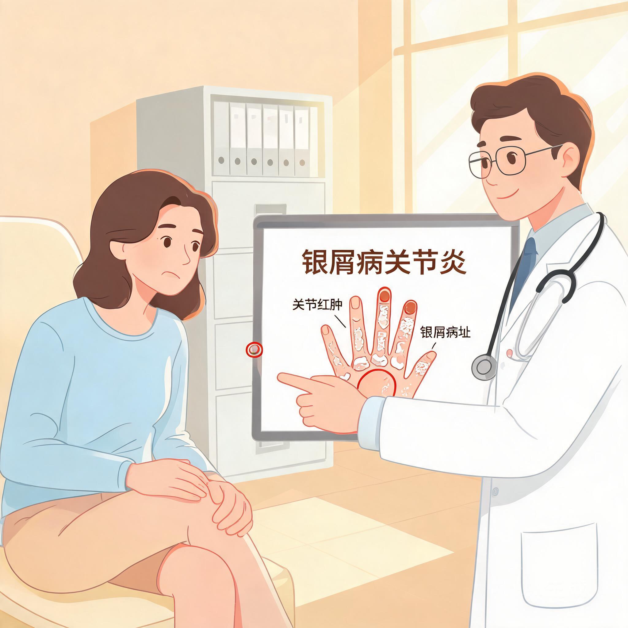 活动性银屑病关节炎科普插画
