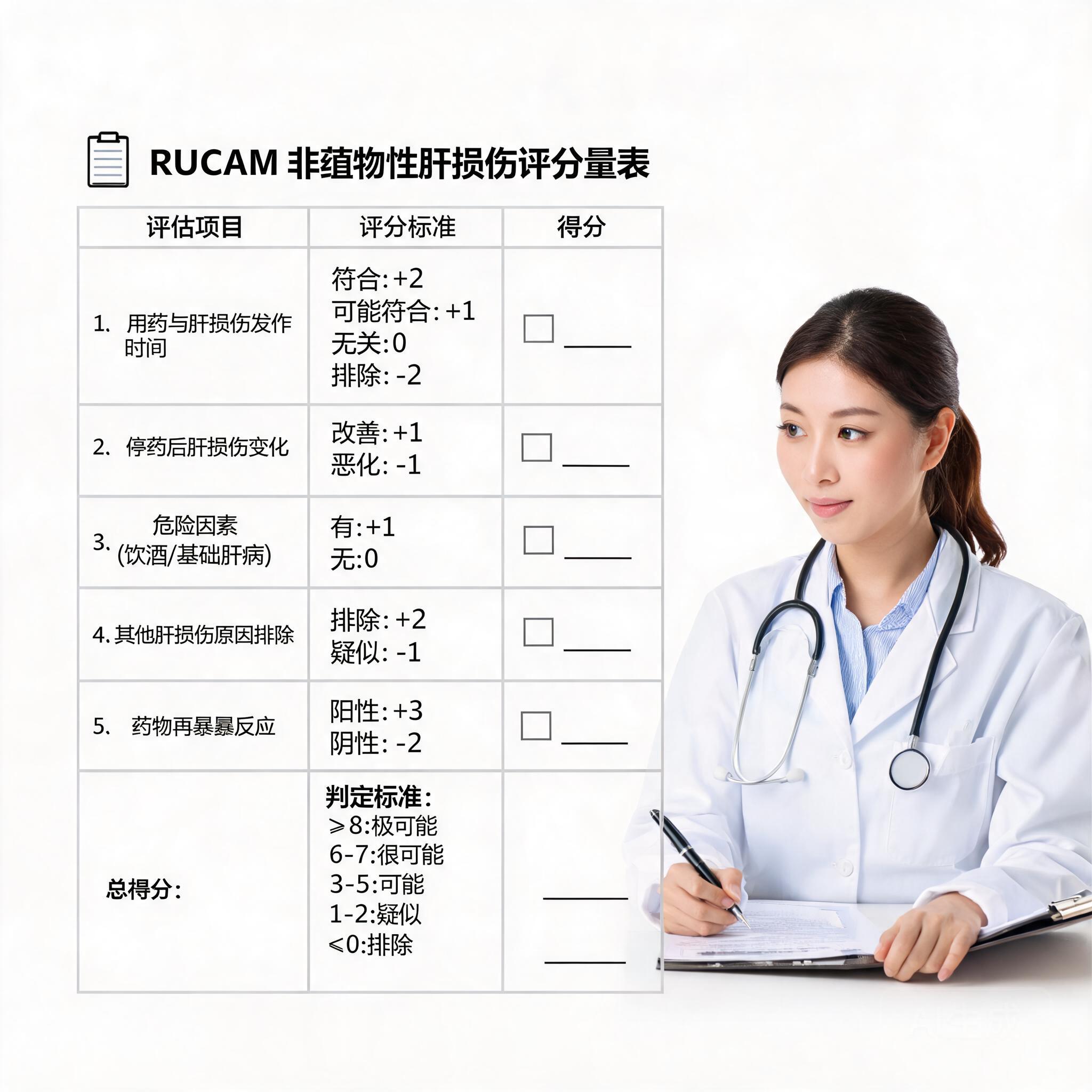 非药物性肝损伤评分量表展示