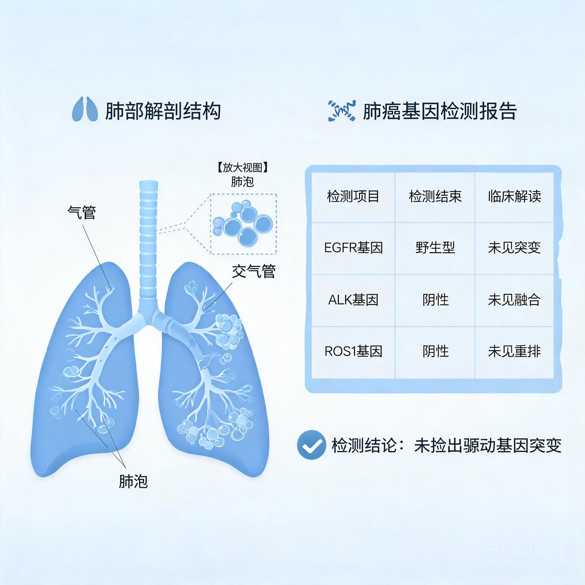 无驱动基因非小细胞肺癌科普示意图